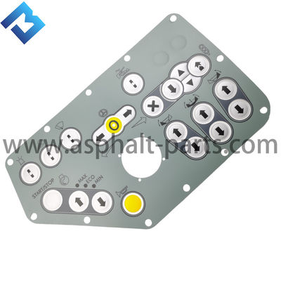 VGL Plus Paste Control Panel Sticker Main Console Button Panel Film para peças de pavimentador de asfalto