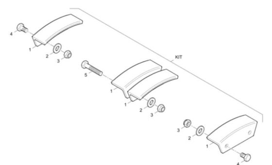 SD2500C Conveyor Chain Plate Kit D635060800 Kit de serviço Dynapac