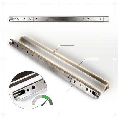 AB500 2003833 2003834 2003835 2003836 Barra de compactação 1,25m Barra de compactação de mesa resistente ao desgaste para pavimentadoras de asfalto